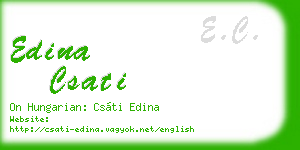 edina csati business card