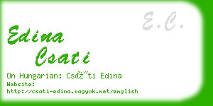 edina csati business card